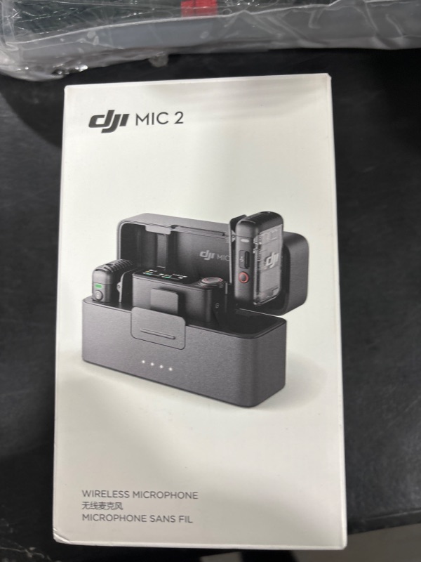 Photo 2 of DJI Mic Wireless Lavalier Microphone with 2 Transmitters and 1 Receiver, 15-Hour Battery Life with Charging Case, Up to 820-Ft Transmission, Mute Control, Noise Reduction for Recording YouTube, Vlogs