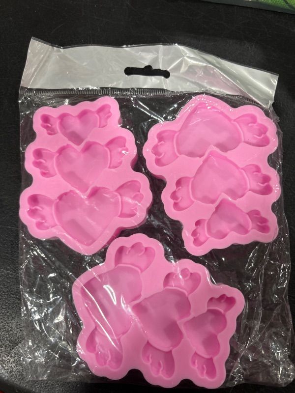 Photo 1 of 2 Pcs Valentine's Day Lips Shape Fondant Mold,Wedding Kiss Silicone Molds,for Anniversaries,Bridal Shower Cake Decoration,Cupcake Toppers,Candy,Marzipan,Gum,Epoxy Resin,Clay I-107