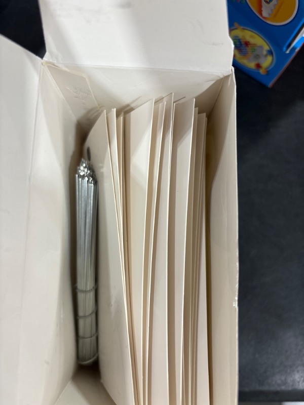 Photo 2 of 125 Pcs Hang Tags with Reinforced Eyelet, Pre-Attached Wire Cardboard for Labeling Price Sale Shipping Product Inventory Luggage Garage Hanging Items 4 3/4 x 2 3/8 inch (Manila Wire)