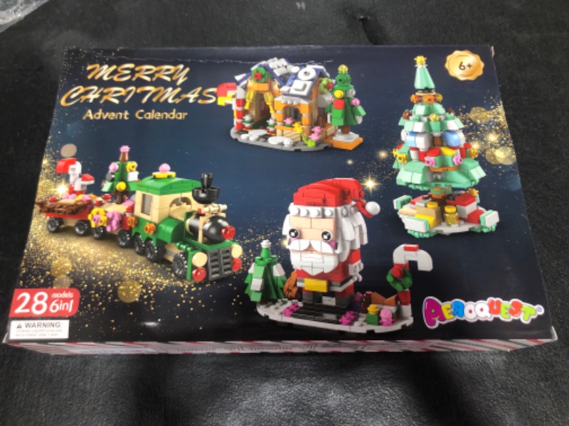 Photo 2 of Advent Calendar 2023 - Toy Building Sets for Christmas Holiday Countdown Building Block Sets for kids Toy Gift Idea to Adventure with Daily Collectible Surprises(Christmas Sleigh)
