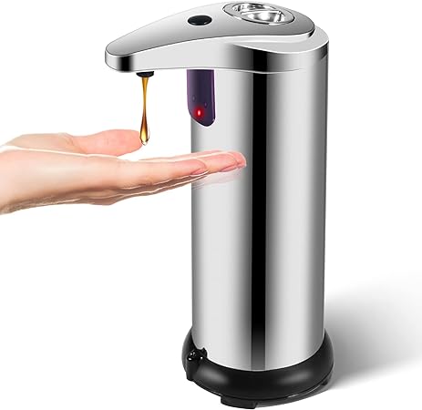 Photo 1 of Automatic Soap Dispenser, Touchless 3-Level Adjustable Hand Sanitizer Dispenser, Equipped Upgraded Waterproof Base Infrared Sensor, Stainless Steel Liquid Soap Dispenser for Kitchen Bathroom (1)
