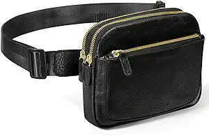 Photo 1 of Fanny Packs for Women and Men,Leather Belt Bag Everywhere Crossbody Waist Bags with Adjustable Strap