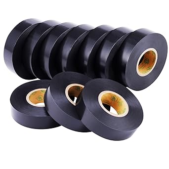 Photo 1 of 10-Pack Black Electrical Tape Waterproof, 0.18mm/16mmx15y, Industrial Grade UL/CSA Listed High Temp Electrical Tape Electric Super Vinyl
