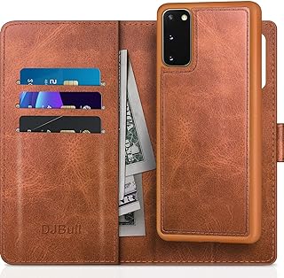 Photo 1 of 2-in-1 Detachable for Samsung Galaxy S20+/S20 Plus 6.7 inch case with Credit Card Holder?RFID Blocking?,Flip Book PU Leather Protective Cover Women Men for S20 Plus Phone case Light Coffee