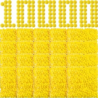 Photo 1 of 10000 Pieces 1cm Colored Pom Poms for Crafts Fuzzy Craft Pompoms Balls for DIY Creative Crafts Decorations (Yellow)