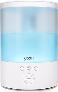 Photo 1 of YOGIN Humidifiers for Bedroom Large room,Top fill 2.5L Ultrasonic cool mist Humidifiers for Baby Nursery and Plants,Up to 24 Hours, 24db Quiet,Night Light, Auto Shut Off, Easy Clean Humidifier 