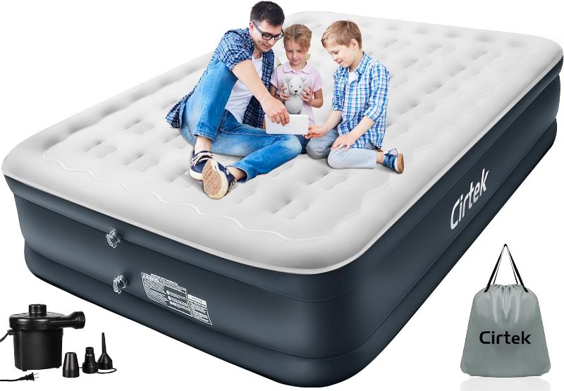 Photo 1 of Air Mattress, 18" Queen Inflatable Mattress for Camping, Travel, Sleeping, Portable Size Blow up Mattress with Electric Pump, Comfort Air Bed
