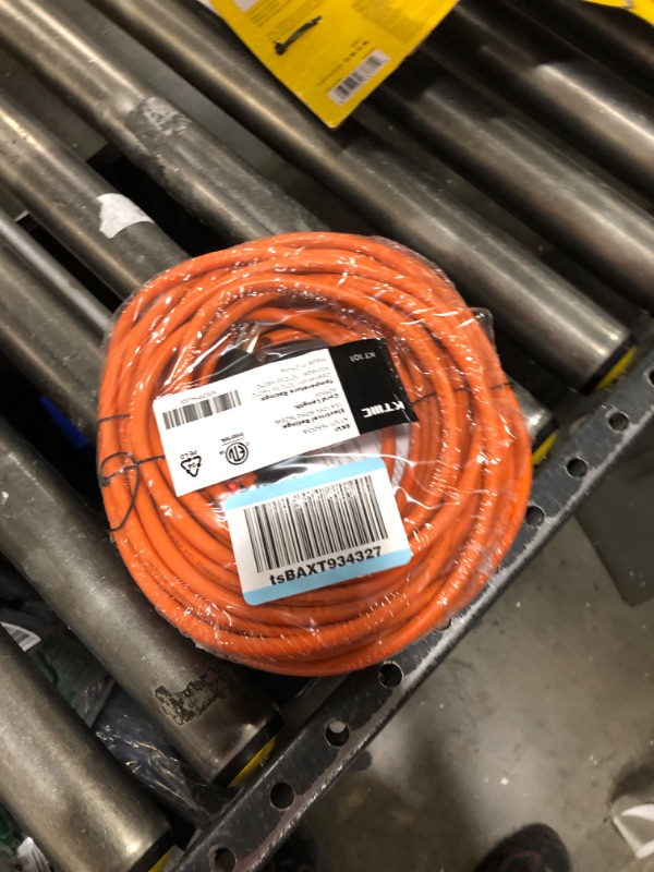 Photo 2 of Clear Power 50 ft Outdoor Extension Cord 16/2 SJTW, 2-Prong Polarized Plug, Orange, Water & Weather Resistant, Flame Retardant, General Purpose Power Cord for Lawn & Garden DCOC-0188-DC 50 ft 16/2 - 2-PRONG POLARIZED Orange