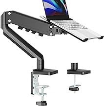 Photo 1 of MOUNTUP Monitor and Laptop Mount Holds 3.3-17.6lbs, Adjustable Gas Spring Arms Mount Fits 13 to 17 inch Laptop Arm Mount and up to 32 inch Monitor Arm Desk Mount with VESA 75x75/100x100