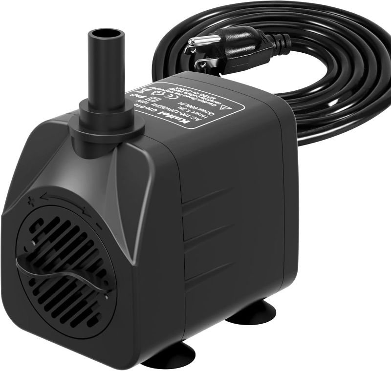 Photo 1 of 200GPH Submersible Water Pump(750L/H,16W),Ultra Quiet Fountain Pump with 5.2ft. High Lift,Pond Pump for Fish Tank, Pond, Aquarium, Statuary, Hydroponics.