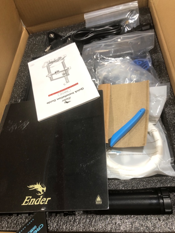 Photo 1 of Creality Ender 3 V2 3D Printer Upgraded Silent Motherboard MeanWell Power Supply and Carborundum Glass Platform Resume Print, Comes with 1.75mm Filament Print Size 8.66x8.66x9.84 inch