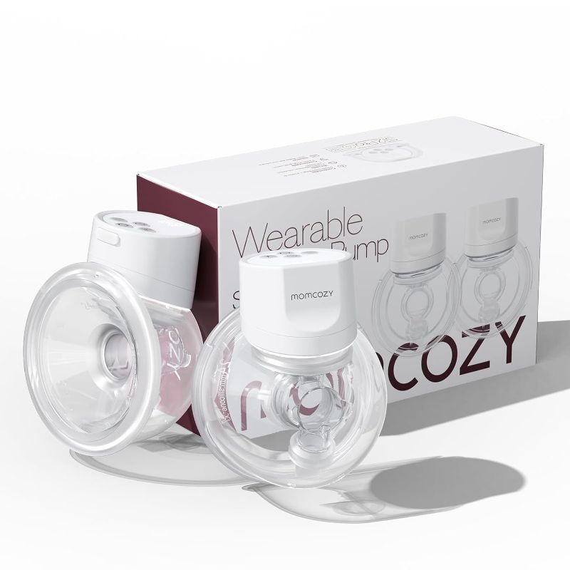 Photo 1 of Momcozy Breast Pump S12 Pro Hands-Free, Wearable & Wireless Pump with Soft Double-Sealed Flange, 3 Modes & 9 Levels Double Electric Pump Portable, Smart Display, 24mm, 2 Pack, Elegant White
