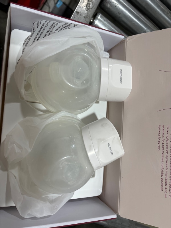 Photo 2 of Momcozy Breast Pump S12 Pro Hands-Free, Wearable & Wireless Pump with Soft Double-Sealed Flange, 3 Modes & 9 Levels Double Electric Pump Portable, Smart Display, 24mm, 2 Pack, Elegant White
