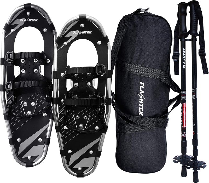 Photo 1 of 21/25/30 Inches Light Weight Snowshoes for Women Men Youth Kids, Aluminum Terrain Snow Shoes.