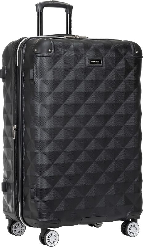 Photo 1 of Kenneth Cole REACTION Diamond Tower Collection Lightweight Hardside Expandable 8-Wheel Spinner Travel Luggage, Black, 28-Inch Checked
