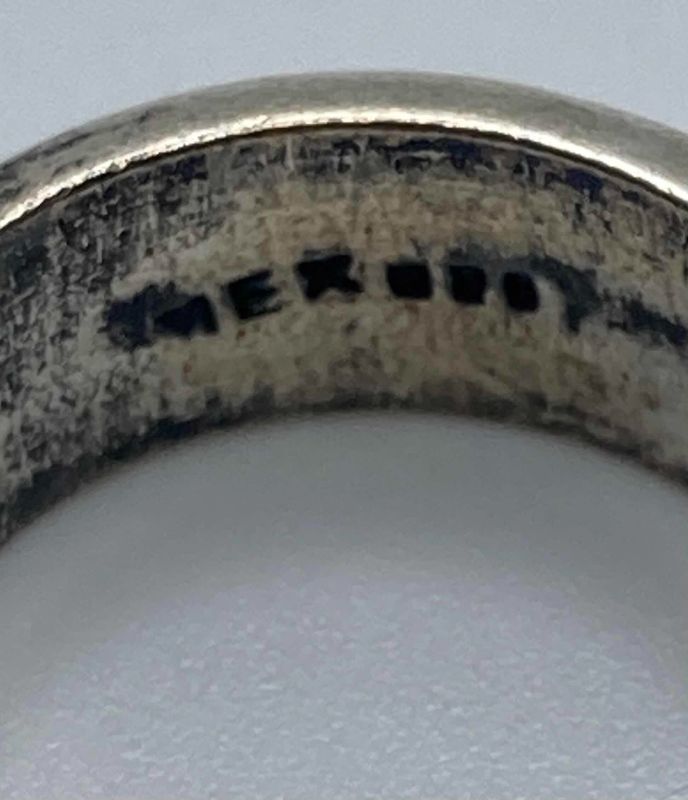 Photo 1 of BRAIDED STERLING SILVER FIDGET SPINNING RING BAND SIZE 7/8.8G (READ NOTES)