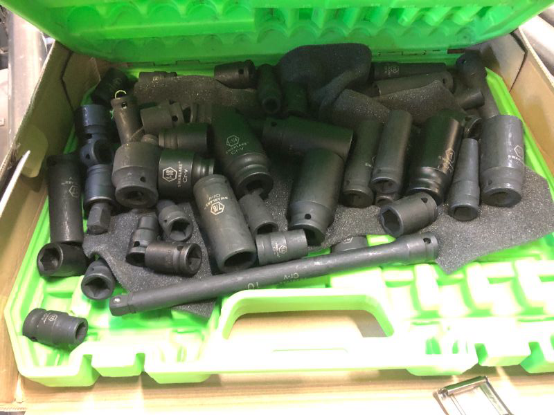 Photo 1 of SWANLAKE 1/2" Drive Impact Socket Set, 66-Piece Standard SAE (3/8"-1-1/4") and Metric (8-24mm) Size, 6 Point, Cr-V, 1/2-Inch Drive Ratchet Handle, Drive Extension Bar, Impact Universal Joint 1/2 INCH