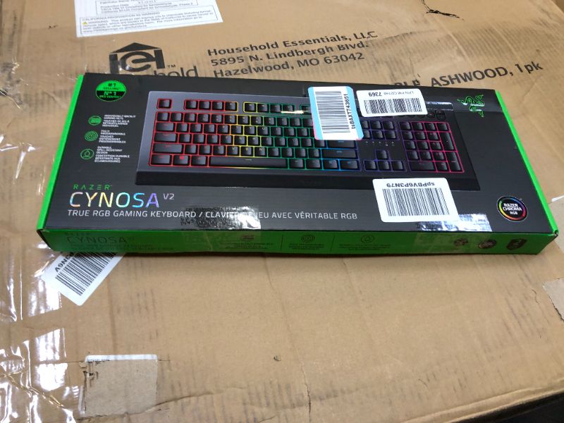 Photo 3 of Razer Cynosa V2 Gaming Keyboard: Customizable Chroma RGB Lighting - Individually Backlit Keys - Spill-Resistant Design - Programmable Macro Functionality - Dedicated Media Keys