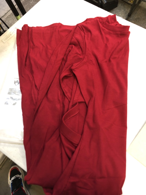 Photo 1 of womens long sleeve red dress- size large 