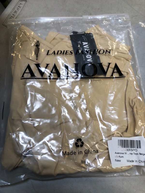 Photo 2 of Avanova Women's Corset Camisole Spaghetti Strap Tank Top Sleeveless Crop Tops Satin Cami Medium Beige W