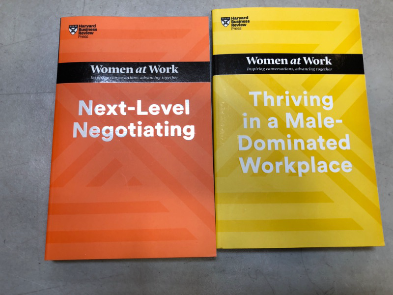 Photo 1 of 2 book bundle 
Next-Level Negotiating (HBR Women at Work Series)
Thriving in a Male-Dominated workplace 