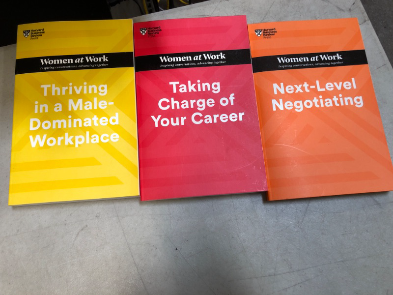 Photo 1 of 3 book bundle 
Next-Level Negotiating (HBR Women at Work Series)
Thriving in a Male-Dominated workplace 
 take charge of your career 