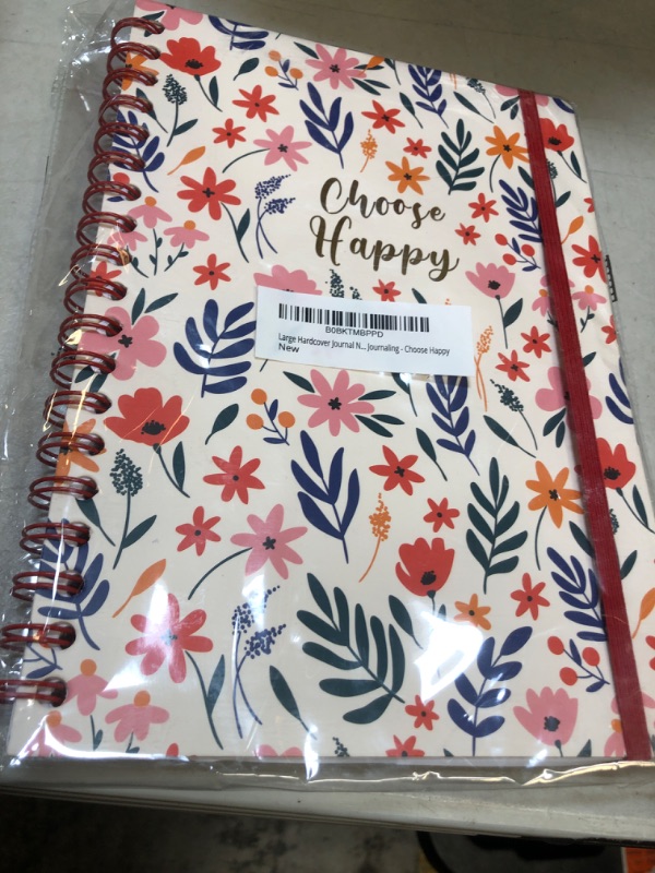 Photo 2 of VOTUM Large Hardcover Journal Notebook Notepad: Lined Spiral Notebooks/Journals with Cute Cover Design and Phrase - Personal Diary for Writing Notes in and Journaling - Choose Happy Large Choose Happy