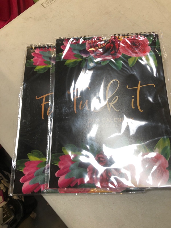 Photo 1 of  2 pcs- womens calendar floral- f**k it 