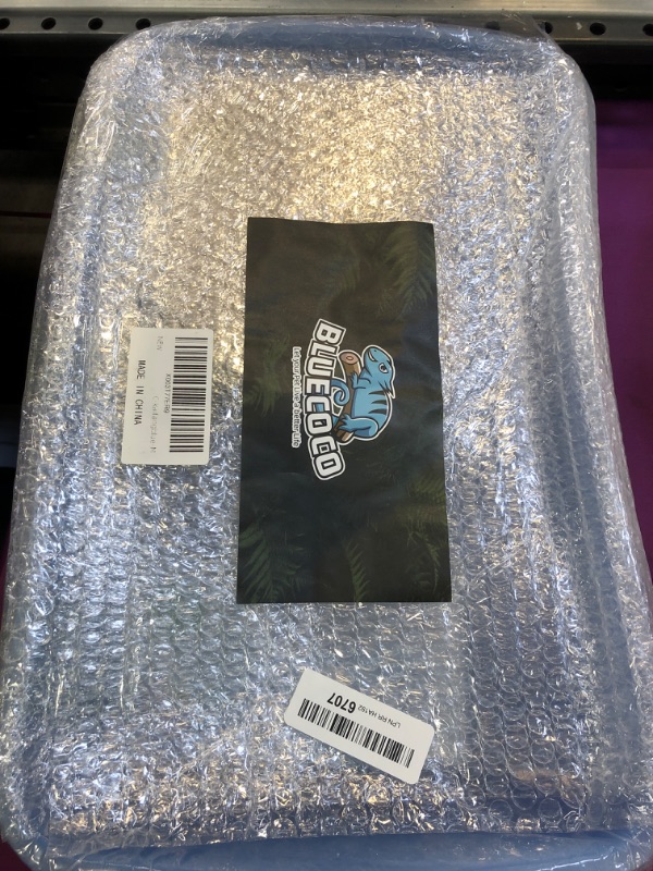 Photo 1 of Bluecoco Turtle Tank Kit: Complete Habitat with Filter, Heat Lamp, Platform, UV Basking Light, Water Pump, Suitable for Turtles, Frogs, Hermit Crabs,16.9" x 11" x 6.7" Blue Medium (16.9" x 11" x 6.7")