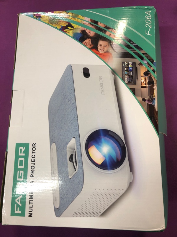 Photo 1 of FANGOR HD Bluetooth Projector - Portable 10000L Projector for Outdoor Movie, Mini Video 1080P Supported Projector with Carry Bag & Tripod, Compatible Computer/ Laptop/ SD Cards/PS4