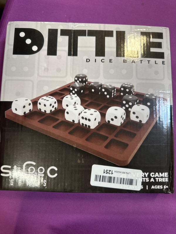 Photo 2 of Dittle - Dice Battle | Ages 6+ | Unique Wooden Coffee Table Games for Adults and Family | Best Board Games for Kids 2 Player | Bar Games for Adults Indoor Tabletop Games | Wood Table Top Games Adult