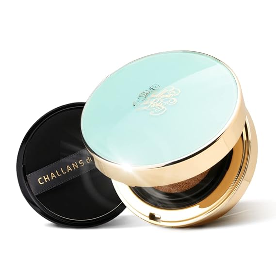 Photo 1 of [CHALLANS de PARIS] Cushion de Lunar Cream Foundation, Perfect for Flawless Coverage of Skin Imperfections and Uneven Skin Tone, Long-Lasting Wear, Suitable for All Skin Types and Tones (21 Bright Ivory)
