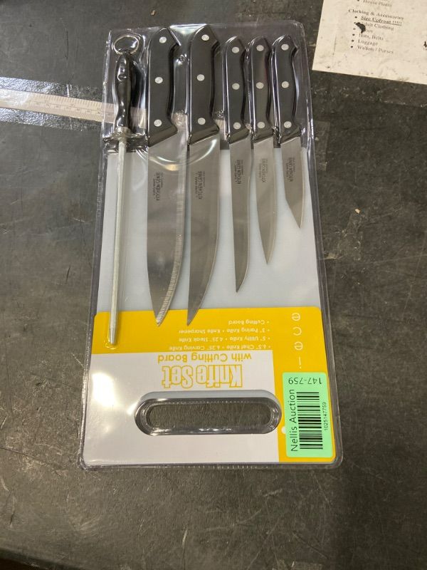 Photo 4 of EuroWare 7 Piece Knife Set with Cutting Board