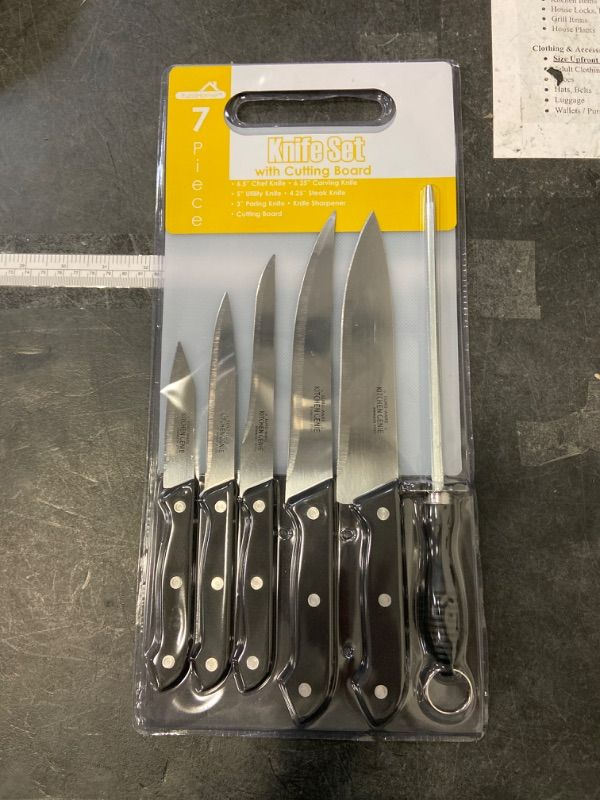 Photo 2 of EuroWare 7 Piece Knife Set with Cutting Board