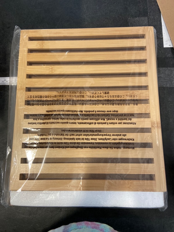 Photo 2 of MDesign Slatted Bamboo Cabinet Shelf Riser
