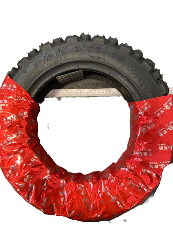 Photo 3 of 3.50-10 Tire | 3.50 10 Inch Tubeless Tire Compatible with 90/100-10 | 3.50-10 Offroad Snow Knobby Tire for Front/Rear Replacement Spare Accessory Fits on 10 Inch | 58J 8 P.R.
