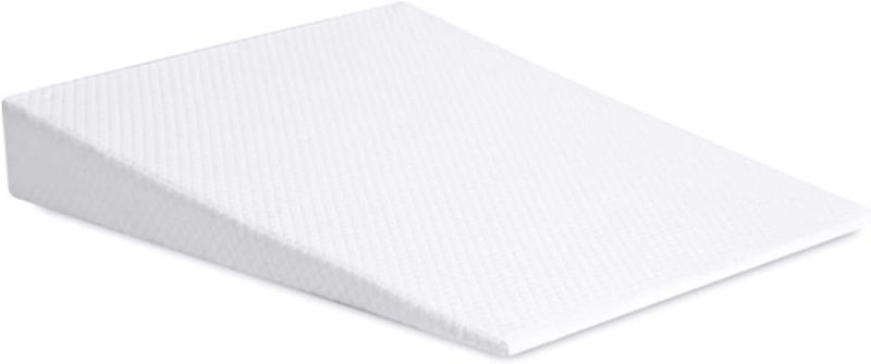 Photo 1 of BOVFUN 5 Inch Wedge Pillow for Adults,Large Body Support Sponge Triangle Incline Cushion to Elevate Upper Body,Therapeutic Wedge Pillow for Sleeping Acid Reflux,5" High, 26" Wide,White
