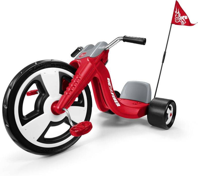 Photo 1 of Radio Flyer Big Flyer Sport, Outdoor Ride On Toy for Kids Ages 3-7, Red Toddler Bike
