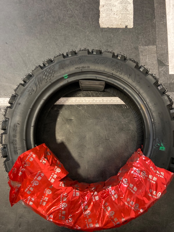 Photo 2 of 3.50-10 Tire | 3.50 10 Inch Tubeless Tire Compatible with 90/100-10 | 3.50-10 Offroad Snow Knobby Tire for Front/Rear Replacement Spare Accessory Fits on 10 Inch | 58J 8 P.R.
