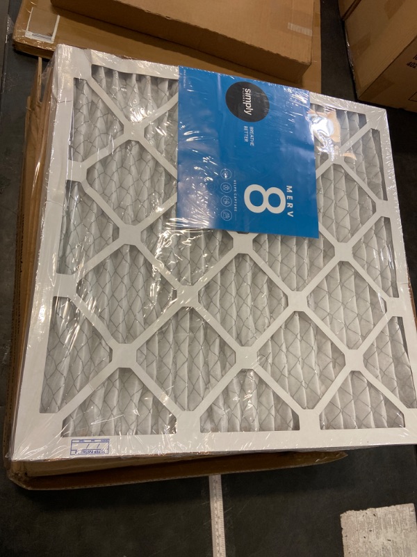 Photo 2 of Simply Filters 20x20x1 MERV 8, MPR 600, Air Filter (6 Pack) - Actual Size: 19.75"x19.75"x0.75" HVAC, AC Furnace Air Filter
