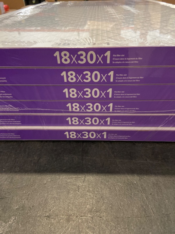 Photo 3 of Filtrete 18x30x1 AC Furnace Air Filter, MERV 12, MPR 1500, CERTIFIED asthma & allergy friendly, 3 Month Pleated 1-Inch Electrostatic Air Cleaning Filter, 6-Pack (Actual Size 17.81x29.81x0.78 in)
