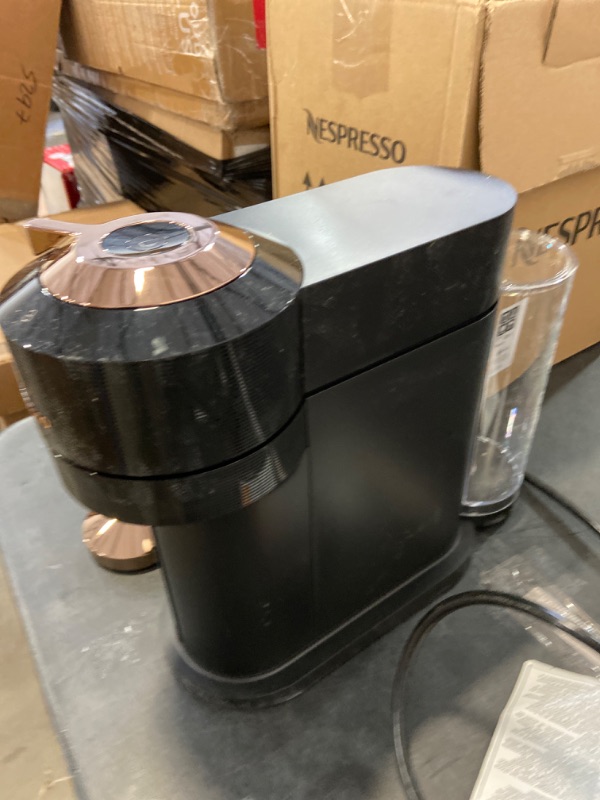 Photo 2 of Nespresso Vertuo Coffee and Espresso Maker, Machine Only, Black Matte Rose Gold
