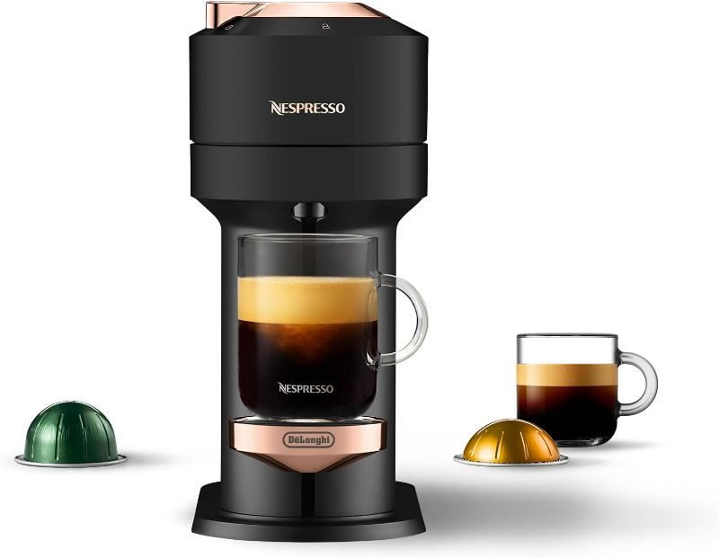 Photo 1 of Nespresso Vertuo Coffee and Espresso Maker, Machine Only, Black Matte Rose Gold
