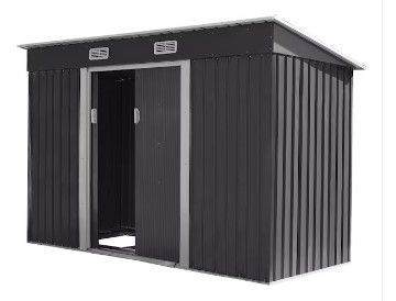 Photo 1 of Parts Only  (Carton 1 of 2)(Panels Only)  4-ft x 9-ft Garden Storage Shed Galvanized Steel Storage Shed NEW 