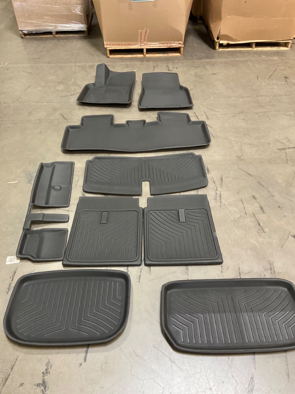 Photo 2 of OEDRO Floor Mats Set for Tesla Model Y 5-Seat 2020-2024, All-Weather Floor Mats Front Rear Cargo Liner Mat, Custom Fit for Tesla Full Set