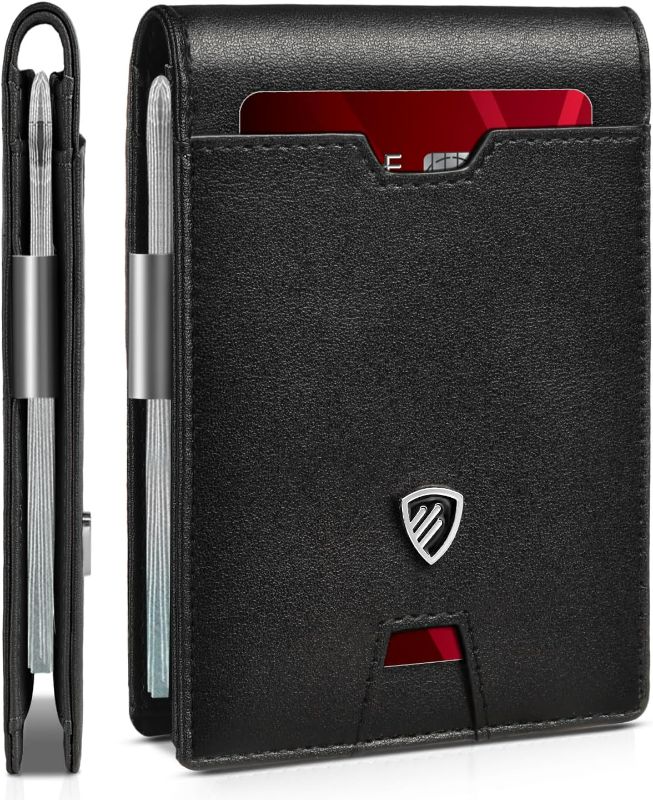 Photo 1 of RUNBOX Mens Slim Wallet with Money Clip RFID Blocking Bifold Credit Card Holder for Men with Gift Box
