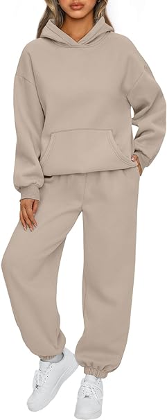 Photo 1 of Medium AUTOMET Womens 2 Piece Outfits Lounge Hoodie Sweatsuit Sets Oversized Sweatshirt Baggy Fall Fashion Sweatpants with Pockets
