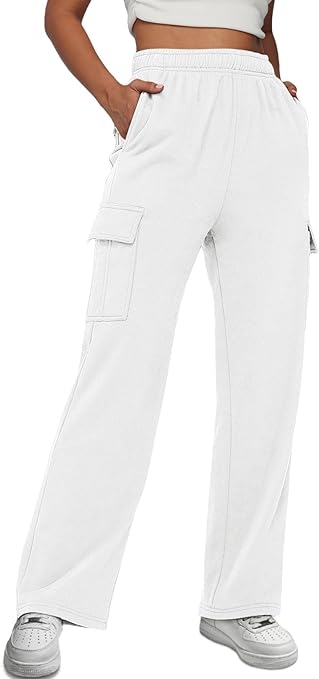 Photo 1 of Large AUTOMET Womens Cargo Sweatpants Casual Baggy Fleece High Waisted Joggers Pants
