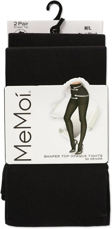 Photo 1 of M/L MeMoi 2 Pair Women's Shaper Control Top Tights
