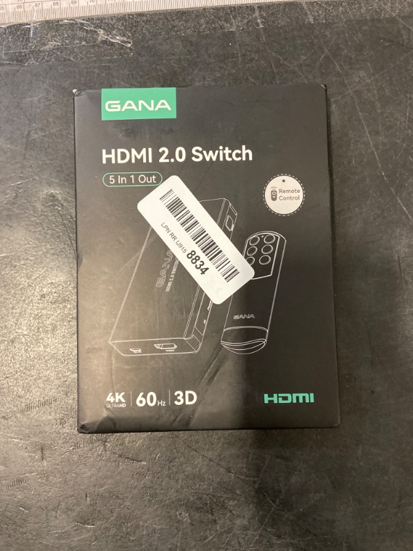 Photo 2 of HDMI Switch 5 in 1 Out 4K@60Hz, GANA HDMI Splitter Switcher with Remote, Aluminum HDMI 2.0 Switch Box Hub for 3D, HDCP2.2, HDR, Compatible with Xbox, PS5/4/3,Fire Stick,Roku,Blu-Ray Player
